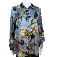 T Tahari - Women's Floral Patterned Long Sleeve Top