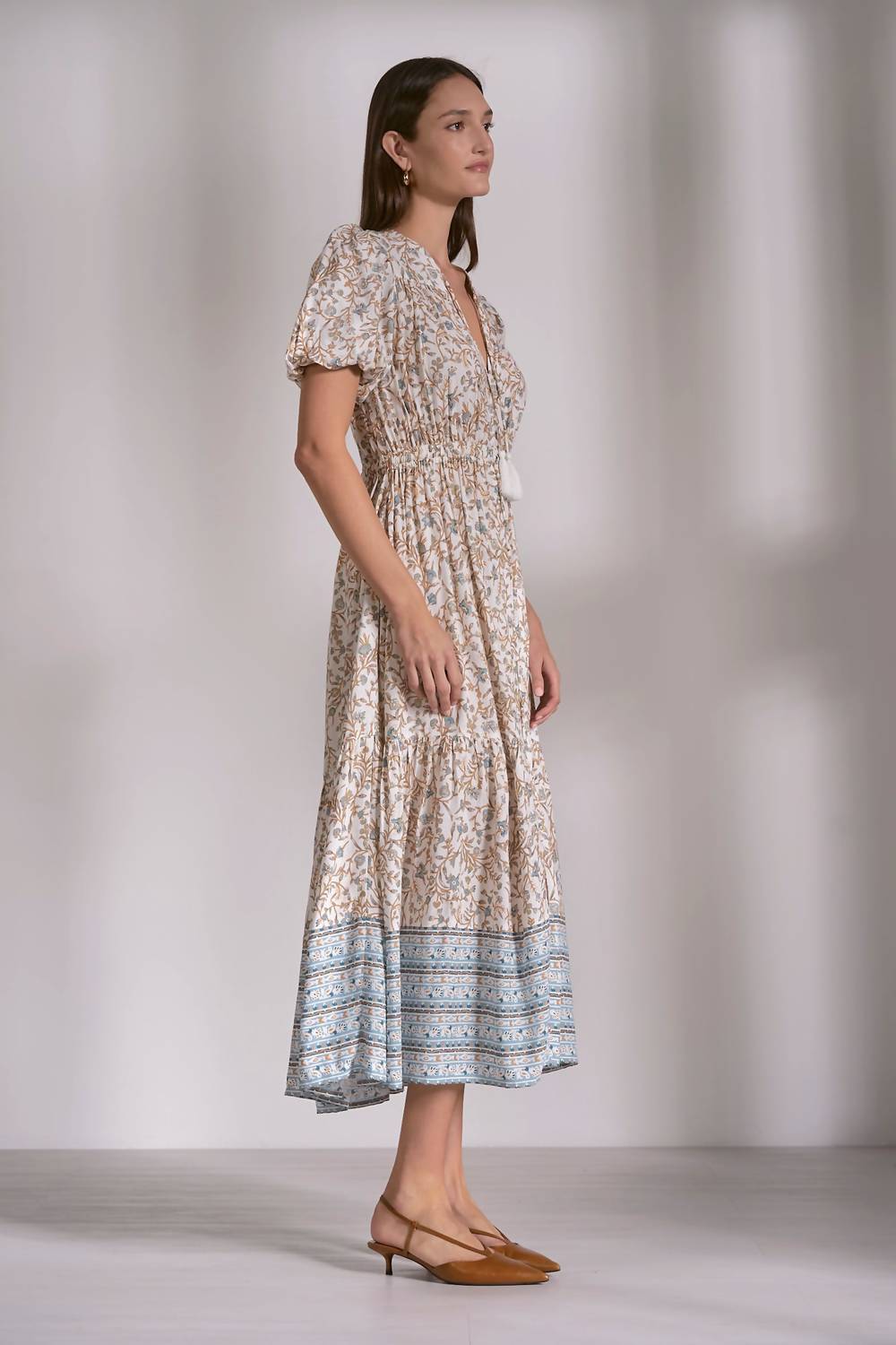 Elan - Whimsy Print Midi Dress