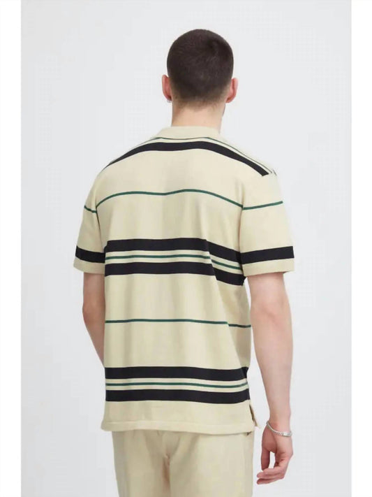 Blend - Knitted Striped Polo Shirt