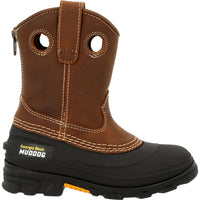 Georgia Boot Little Kid's Muddog & Leather Boots in brown and black - kids' boots - alternate view