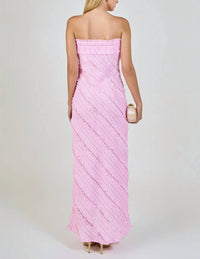 Endless Rose - Juliette Strapless Ruffled Maxi Dress
