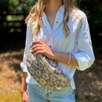 Ellison+Young - Women's Vintage Look Floral Sling Crossbody Bag