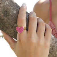 The Crowns - Women's Jade Heart Ring