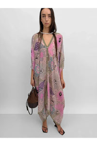 Rodebjer - Agave Silk Caftan Dress