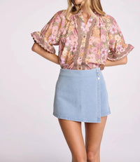 Sundays - Aelin Floral V-neck Shirt Top