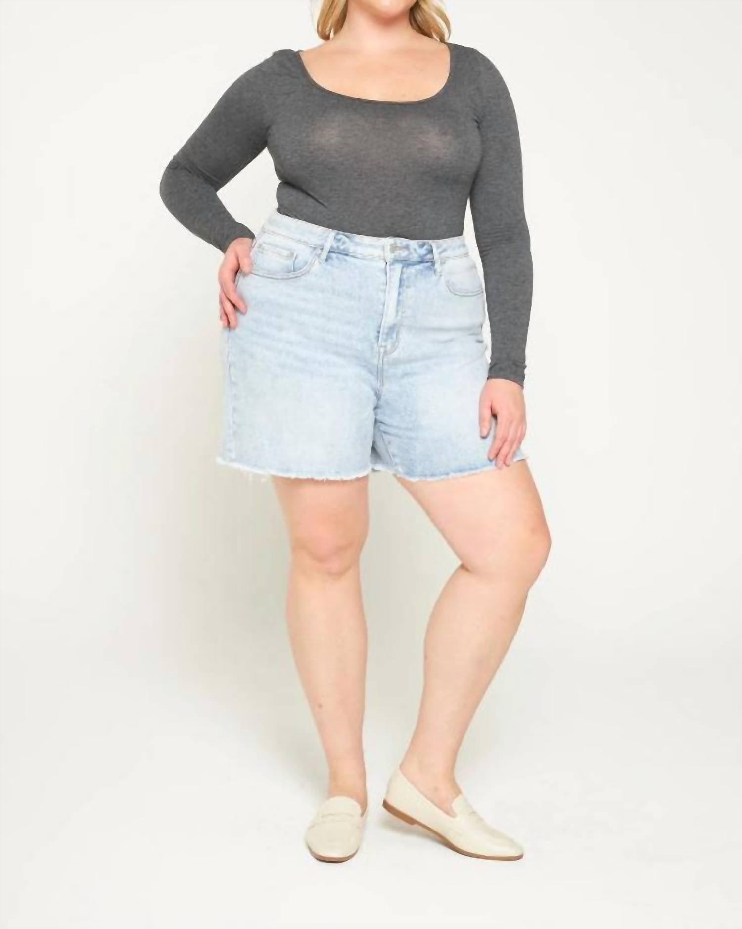 Mica Denim - Mica High Rise Denim Shorts