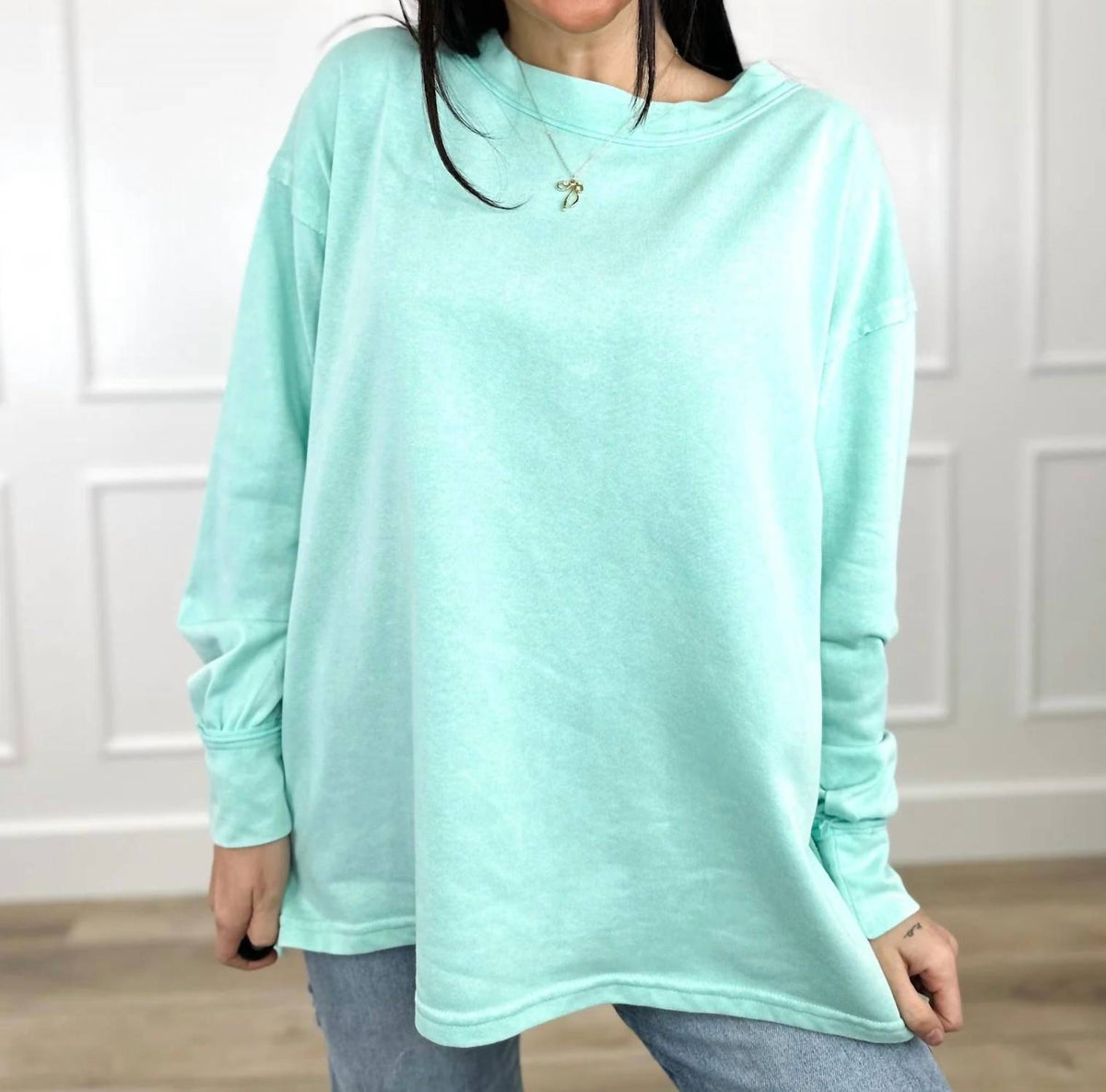 Stitch & Co. - Cotton Blend Long Sleeve Sweatshirt