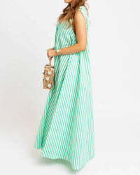 Karlie - Scoop Neck Stripe Maxi Dress