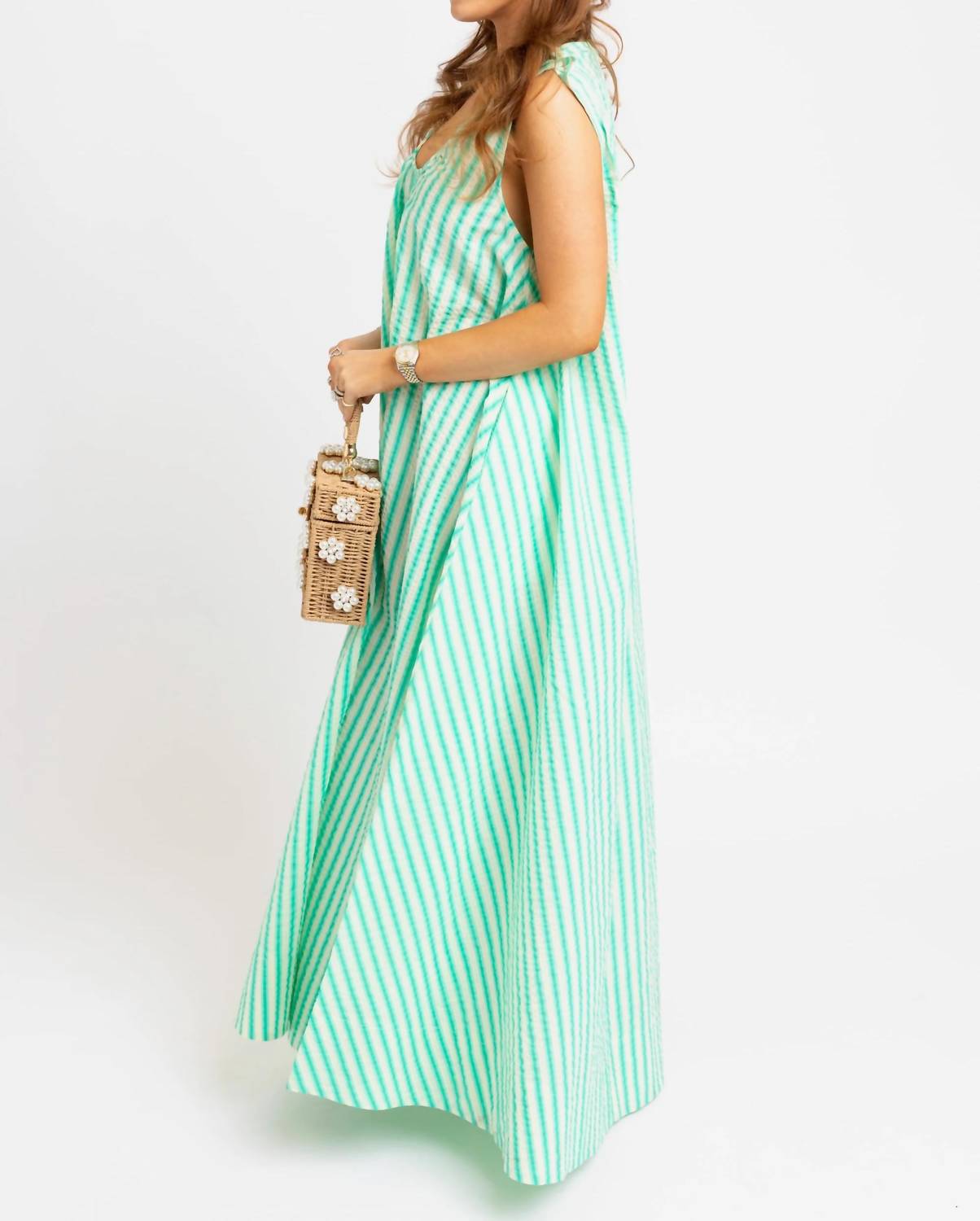 Karlie - Scoop Neck Stripe Maxi Dress