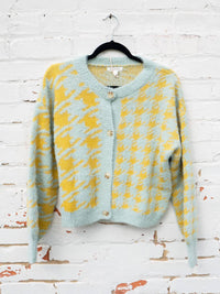 Blu Pepper - Springy Houndstooth Cardigan