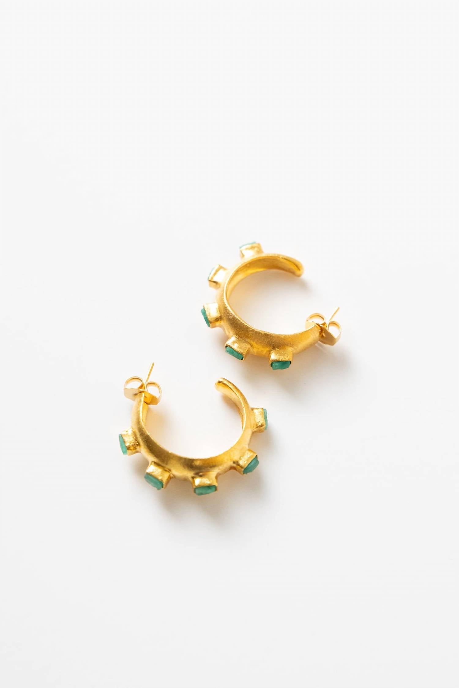 FENOMENA Women's Havana Glow Earrings in gold - women's jewelry - alternate view
