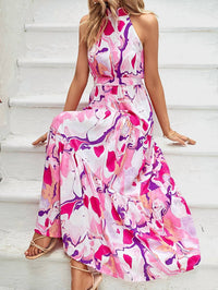 Miss Sparkling - Halter Maxi Dress