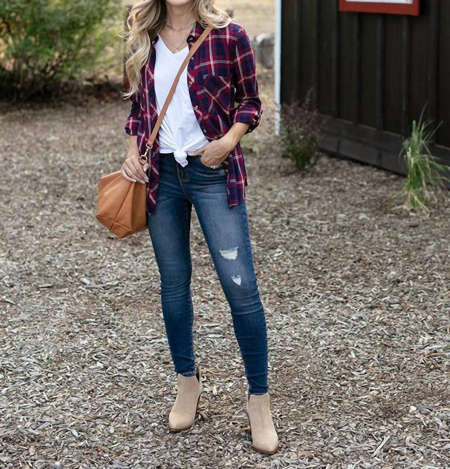 Grace And Lace - Repurpose Denim Distressed Jeans