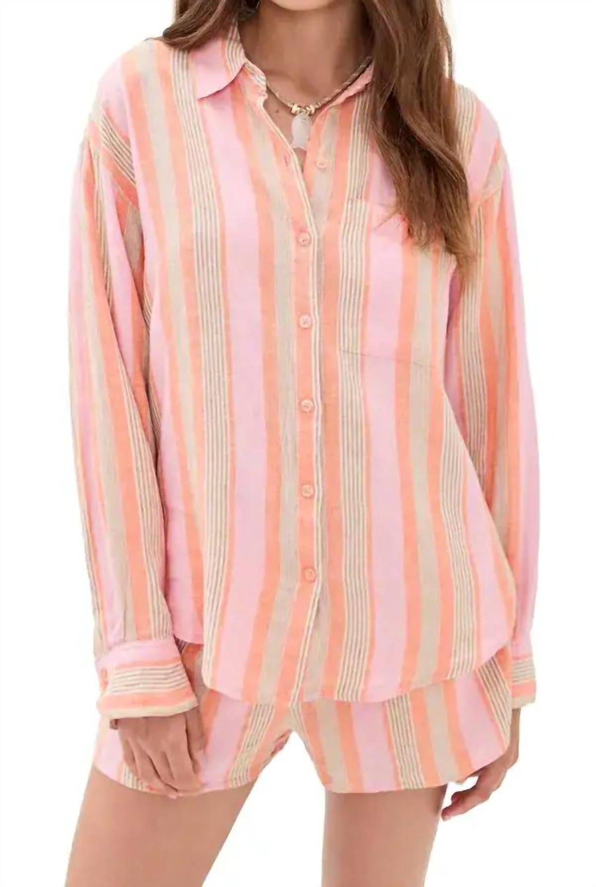 Z Supply - Perfect Striped Button Up Top