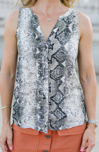 Craft Snakeskin Shell Top