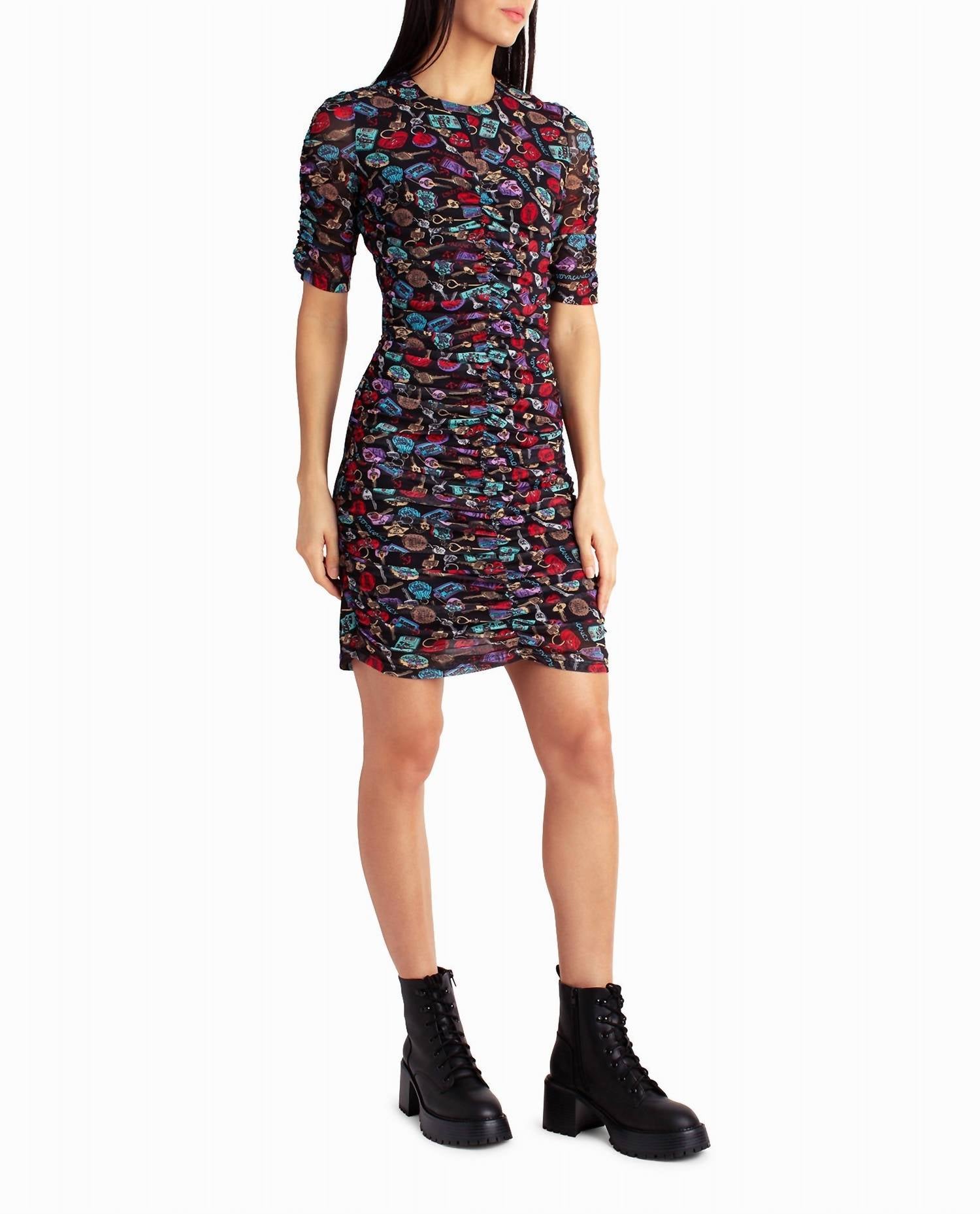 Nicole Miller - Leanna Mesh Short Sleeve Dress