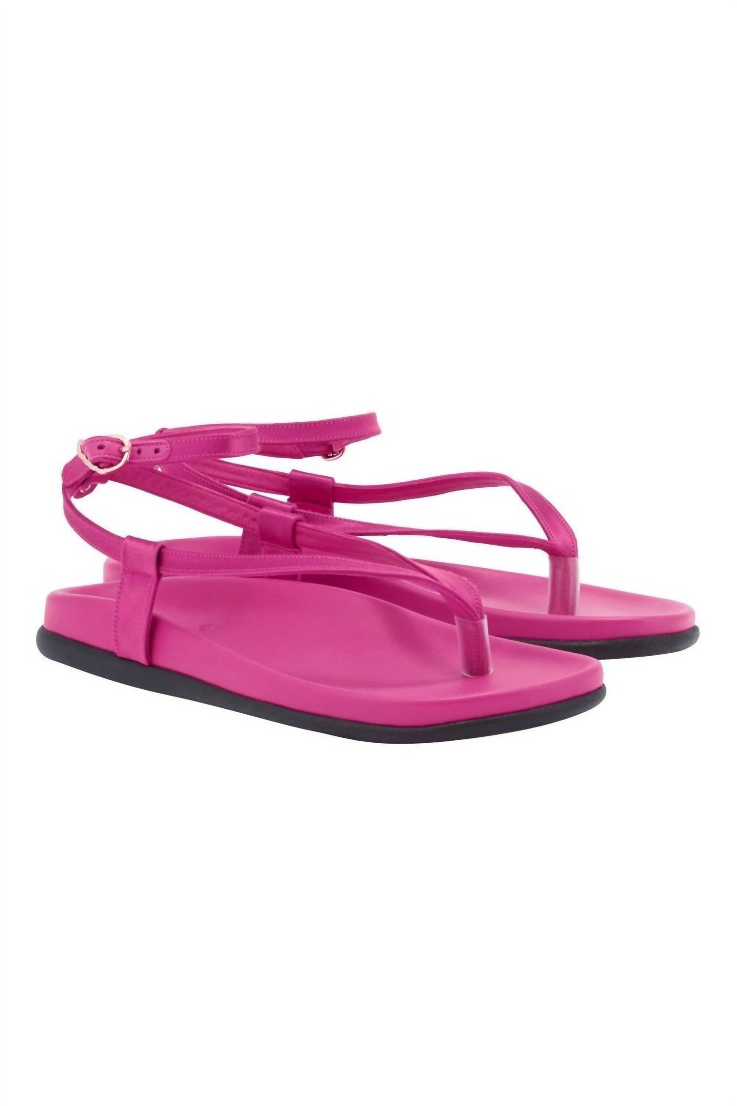 ANCIENT GREEK SANDALS Women's Saloni Flat Sandals in rich pink - women's sandal