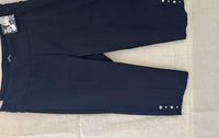 Euro Bengaline Skimmer Capri Pants in black - women's pants - detail view