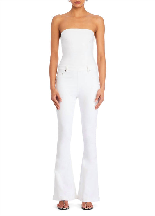 Ser.O.Ya - Jeanette Stretch Denim Flare Jumpsuit