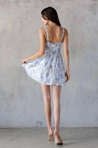 Storia - Floral Corset-style Mini Dress