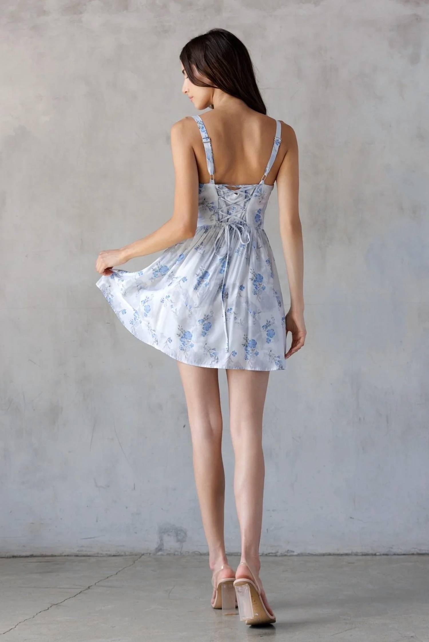 Storia - Floral Corset-style Mini Dress