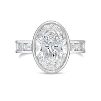 Diana M Jewels - Women's Oval & Emerald Lab-Grown Diamond Fashion Ring (8.00 Ct) - Elegant Plus