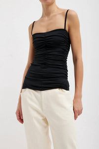 Tibi - Stretch Tech Knit Shirred Cami