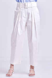 2.7 August Apparel - High Waist Belted Wide Leg Pants