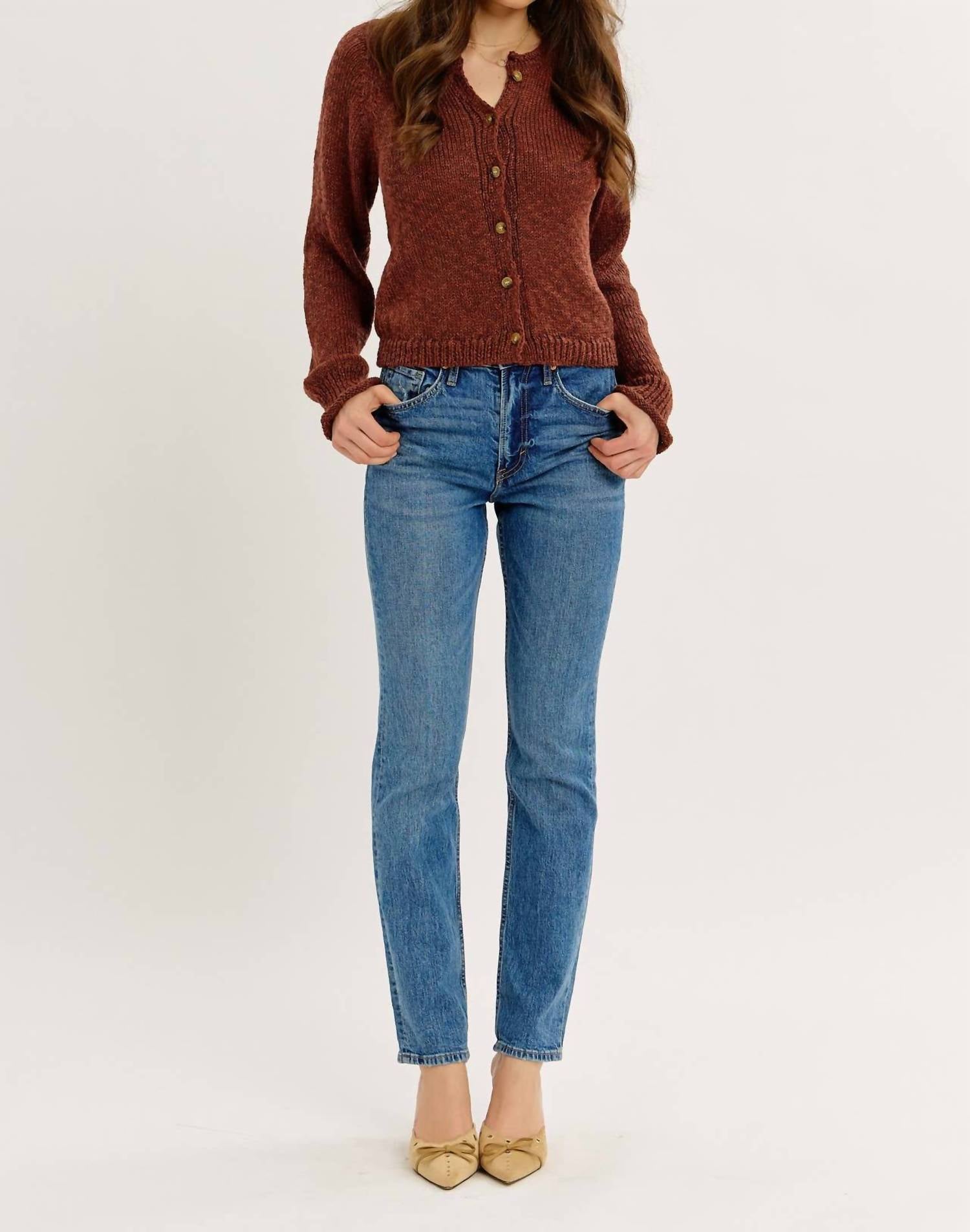 Idem Ditto - Slightly Souchy Textured Button-down Cardigan