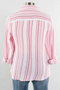 Escape By Habitat - 3/4 Sleeve Cotton Button Down Shirt