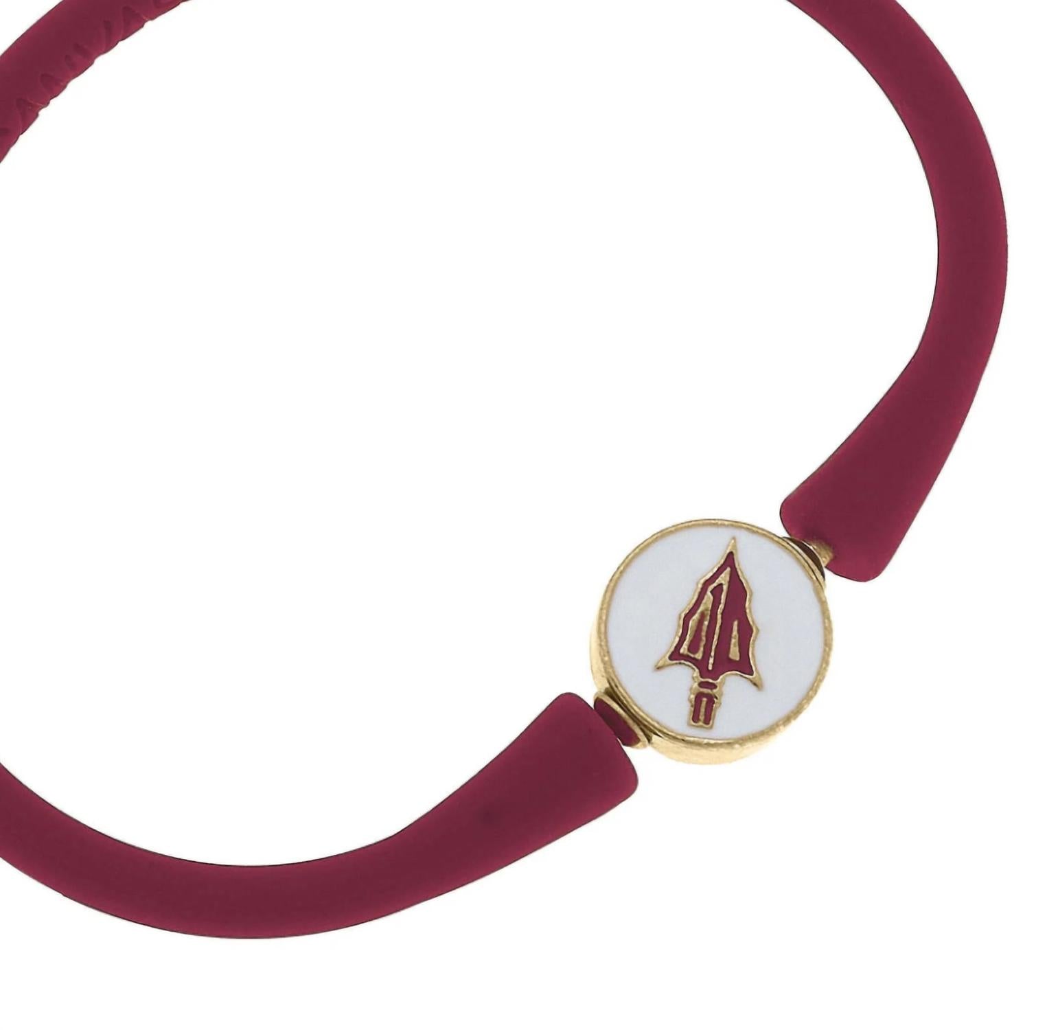 Canvas Style - Women's Florida State Seminoles Enamel Silicone Bali Bracelet