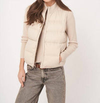 Repeat Cashmere - Reversible Sleeveless Cable Knit Down Vest