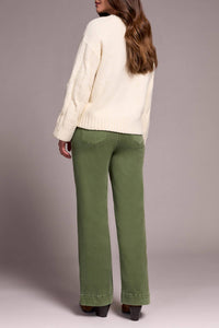 Tribal - Crew Neck Loose Fit Cable Sweater
