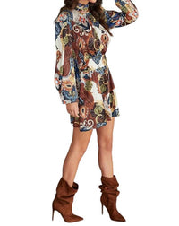 Venti6 - Sofia Paisley Open Back Dress