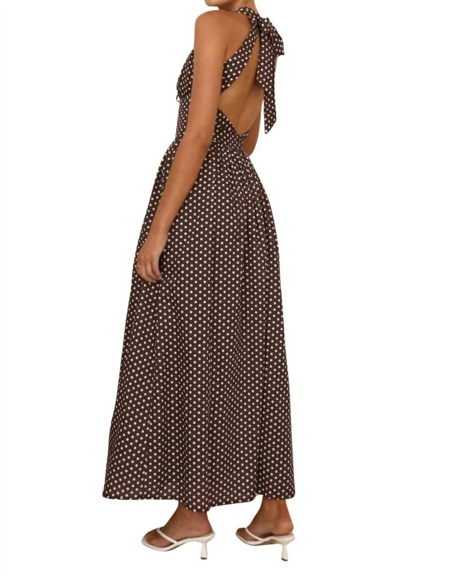 One And Only Collective - Clarice Polka Breeze Maxi Halter Dress