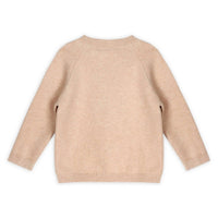 VIVERANO Organics Kid's Lion Appliqué Sweater Knit & Pant Set in oatmeal heather - item - view 5