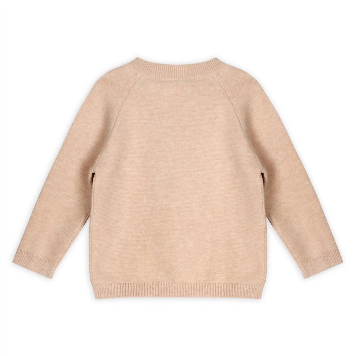 VIVERANO Organics Kid's Lion Appliqué Sweater Knit & Pant Set in oatmeal heather - item - view 5
