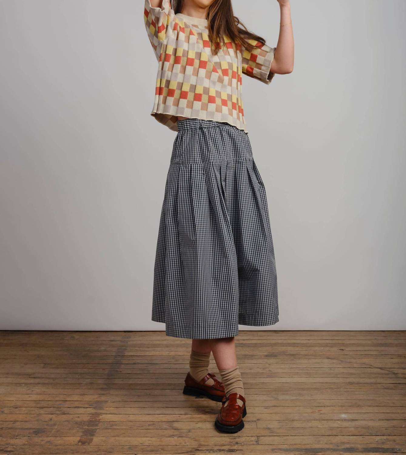 The Endery - Anni Grid Plaited Tee