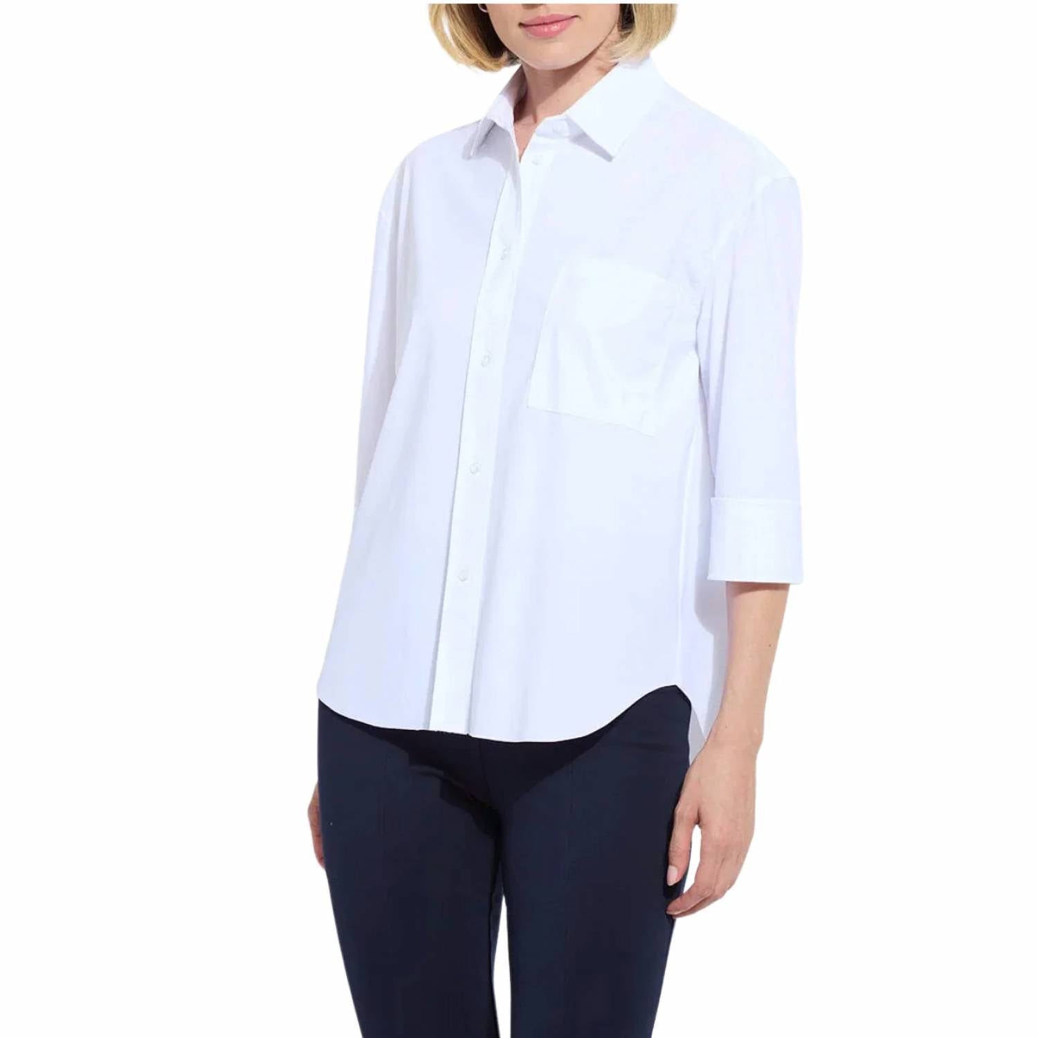 Lysse - Sophie 3/4 Sleeve Cropped Shirt