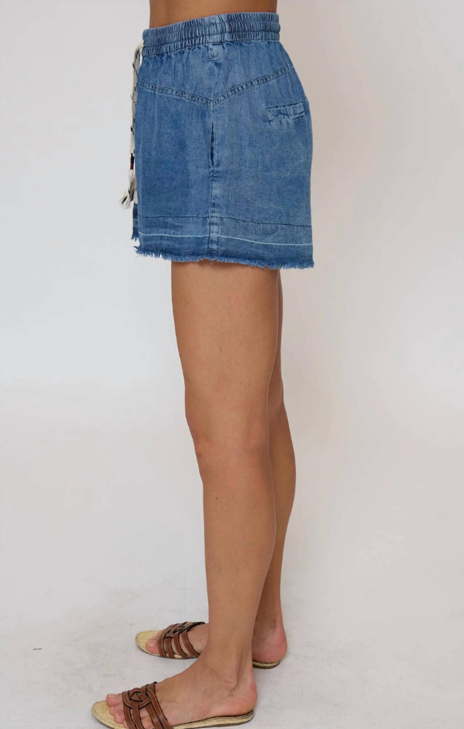 Central Park West - Celine Mid Rise Drawstring Shorts