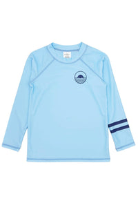 feather 4 arrow Boy's Icon Long Sleeve Rash Top in crystal blue - kids' item