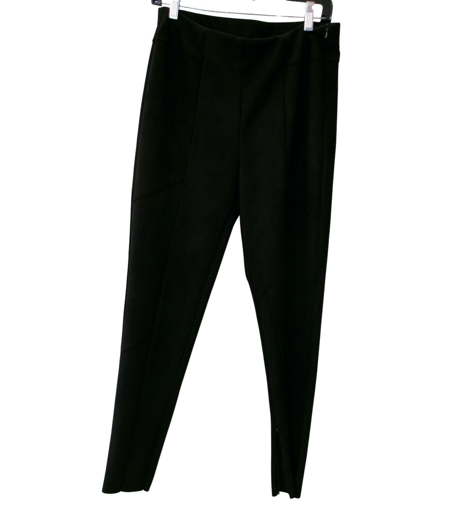 Charlie Paige Women's Suede Pants in black - women's pants
