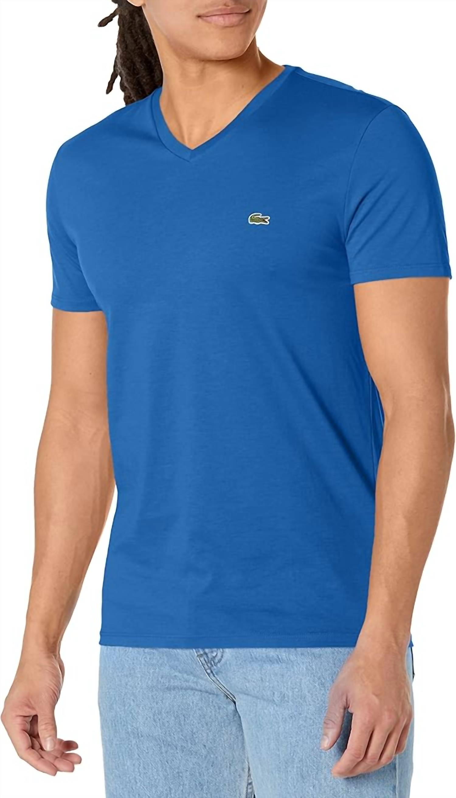 Lacoste - Short Sleeve V-neck Pima Cotton Jersey T-shirt