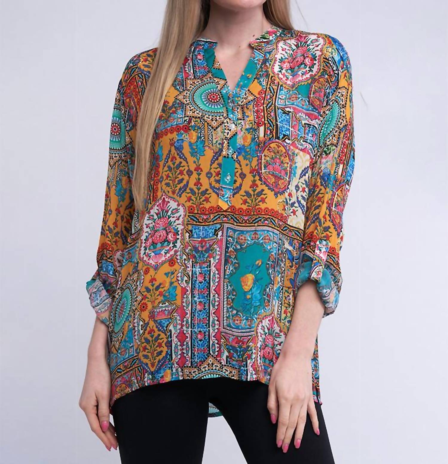 Shana Apparel - Button Tunic Top