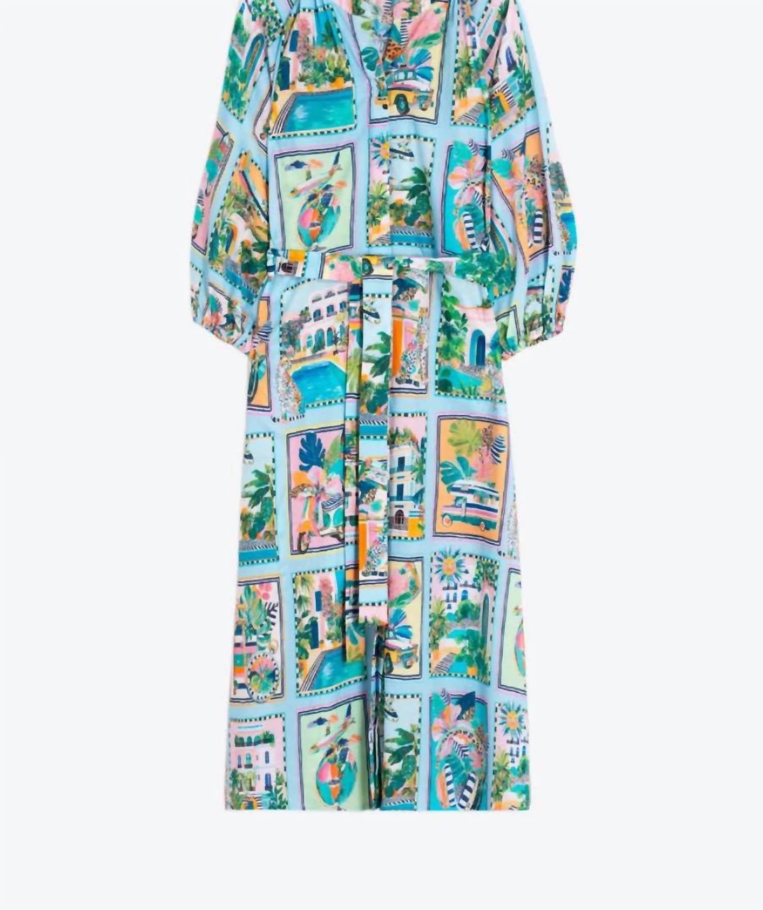 Joseph Ribkoff - tropical scenes print dress