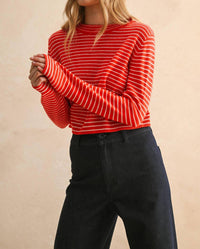 Miou Muse - Striped Sweater Top