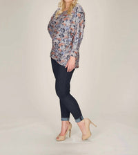 Papillon - High Low Floral Sweater