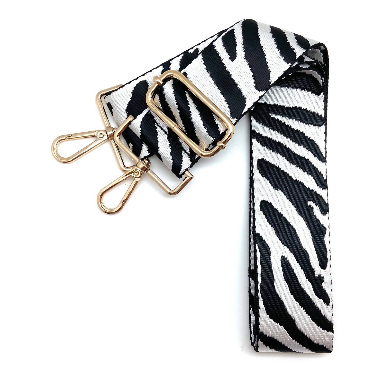 Cthru Women's Tiger Print Adjustable Crossbody Bag Strap in black and white - women's item