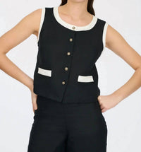 Weill - Two Toned Linen Top