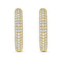 Diana M Jewels - Lab-grown Diamond Hoop Earrings - 5.00 Cts